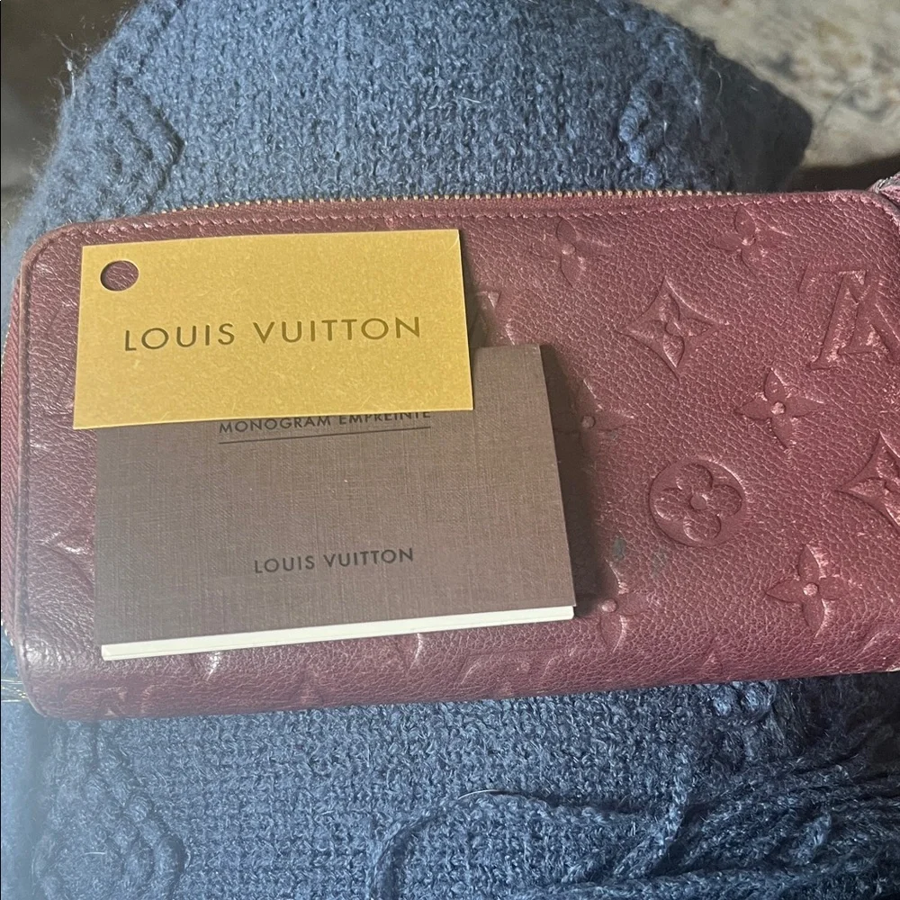 Louis Vuitton Empreinte Zippy Wallet Burgundy Monogram Leather Zip Around Clutch - Picture 15 of 17